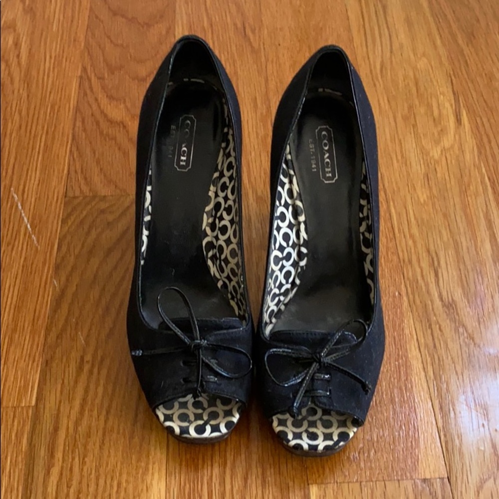 Coach Corey block heels black